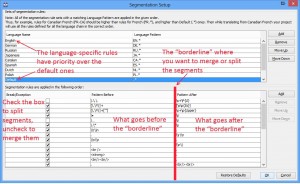 Как добиться правильной сегментации в программе перевода OmegaT