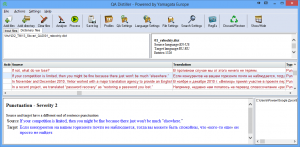 Checking translation with QA Distiller