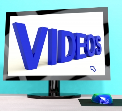 Videos Word On Computer Showing DVD Or Multimedia By Stuart Miles