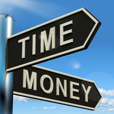 Time Or Money Signpost By Stuart Miles