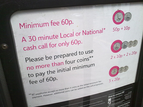 Why a Minimum Fee? Photo by Gordon Joly