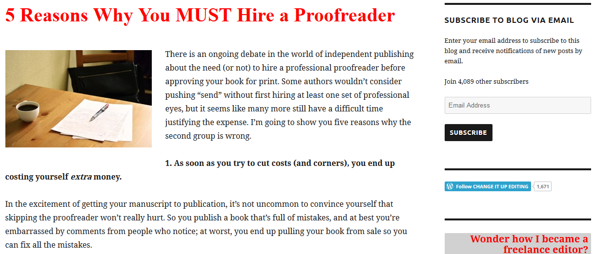 Candace Johnson 5 valid reasons why you should hire a proofreader