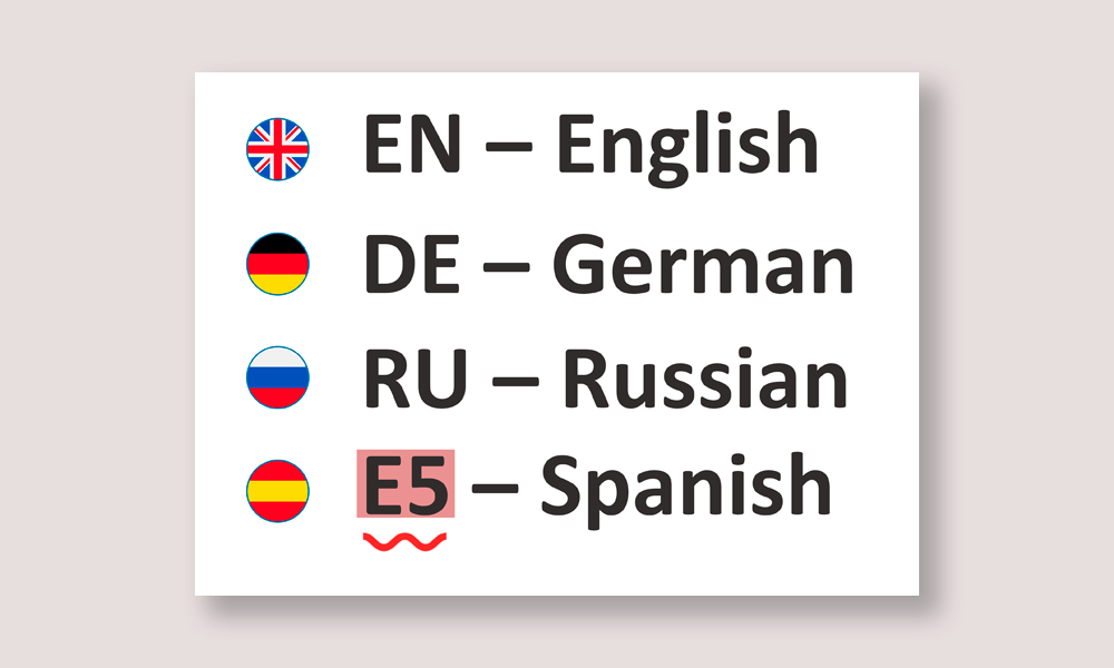 Example of a translation made to correct bad re-creation of formatting